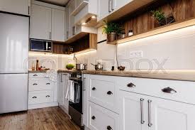 A tour of fifty kitchens inspired by scandinavian design. Stylish Kitchen Interior Design Luxury Stock Image Colourbox