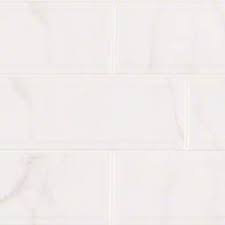 Cesari bianca iii polished porcelain bullnose. White Subway Tile 4x16 Ceramic Mosaic Tile Backsplash Tile