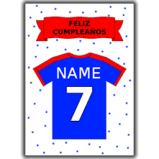 Birthday Greetings In Spanish Language 7th Birthday Red Blue T Shirt Custom Name Spanish Language Card Spanish Birthday Cards Birthday Cards Custom Shirts
