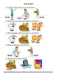 3 Cain Abel Worksheet Pdf Cain And Abel Bible Lessons For Kids Bible For Kids