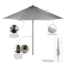 Maybe you would like to learn more about one of these? Hampton Bay 10 Ft Aluminum Market Auto Tilt Patio Umbrella In Periwinkle 9110 01241300 The Home Depot