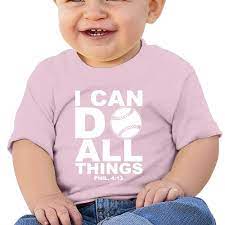 I Can Do All Things Bible Verse Christian Child Short Sleeve Round Neck Shirts Baby Undershirts T Shirts For Boys And Girls Gray Buy Online In Cayman Islands At Desertcart 84039435