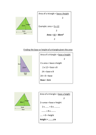 Base area = ( 1 / 2 ) × l × b where, l = triangle height b = base length example: Finding The Missing Side Of Triangle Teaching Resources