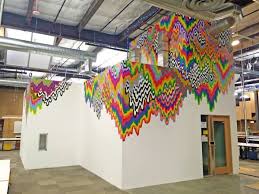 Drip Mural By Jen Stark At Facebook Hq Jen Stark Modern Art Artists Psychedelic Art