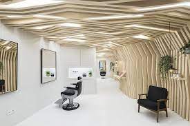 Joshua Florquin Architecture Transforms Paris Hair Salon Into Pine Forest Architecture Spa Interior Design Shop Interiors