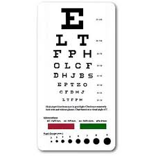 Snellen Pocket Eye Chart Eye Chart Chart Medical