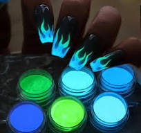Luminous Nail Glitter Powder - Glow in Dark Neon Pigment ...
