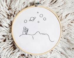 Line art simple aesthetic embroidery designs. Embroidery Hoop Art Quotes Canvas Banner By Fancyembroiderygifts