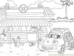Download or print this amazing coloring page: Woody Wagon Coloring Page For Kids Free Special Transport Printable Coloring Pages Online For Kids Coloringpages101 Com Coloring Pages For Kids