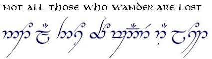 All Those Who Wander Are Not Lost Tattoo Shoulder Tattoo Elvish Tattoo Lost Tattoo