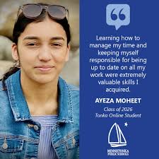 Tonka Online is Minnetonka Schools' e-learning program. The program offers  elementary, middle and high school students the opportunity to receive the  same outstanding District-developed curriculum, rigorous academic standards  and commitment to excellence