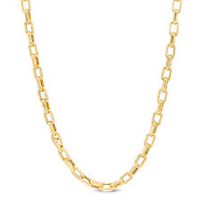 10k & 14k solid gold chains 100% real gold. Made In Italy Men S Square Link Chain Necklace In 14k Gold 22 Zales Outlet