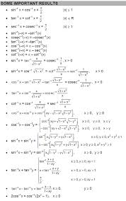 Cbse Class 12 Maths Notes Itf Important Formulas