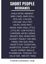 100 Popular Nicknames For Short People Find Nicknames Short People Good Nicknames Nicknames For Short Girls