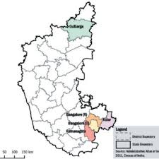 Karnataka state districts with maps. Map Of Karnataka Showing The Districts Where The Research Was Carried Download Scientific Diagram