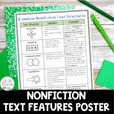 Informational text features lessons for reading and writing while studying lions! Informational Text Structure Anchor Chart Worksheets Teaching Resources Tpt