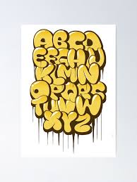 Comics style font design, alphabet letters and numbers vector illustration. Hand Drawn Bubble Style Graffiti Alphabet Letters Color 2 Poster By Kirart Redbubble