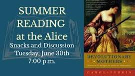 Summer Reading at the Alice: Revolutionary Mothers