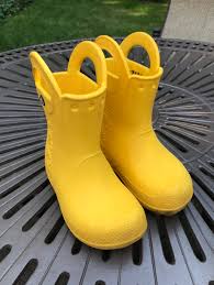 Hunter jimmy choo yellow croc rubber rain boots/wellies uk4 in good used con. Size 9 Yellow Croc Rain Boots With Handle