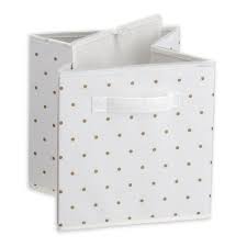 Black And White Polka Dot Storage Bins Little Seeds Small Polka Dot Print Storage Bin In Gold Storage Bins Polka Dot Print Simple Storage