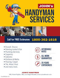 Handyman Professional Services Flyer Template Handyman Services Handyman Business Flyer Template