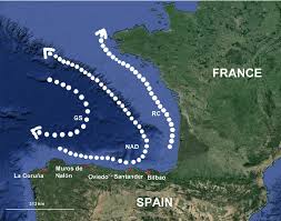 A chart of the gulf stream; Map Of The Cantabrian Sea With The Gulf Stream Gf The North Download Scientific Diagram