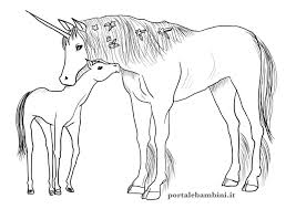 Unicorno disegni da stampare e colorare gratis. Disegni Di Unicorni Da Colorare Portalebambini It