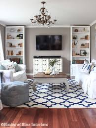 New Living Room Rug Shades Of Blue Interiors Rugs In Living Room Blue Living Room Farm House Living Room