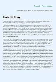 My Relative S Story Of Living With Type 2 Diabetes Free Essay Example
