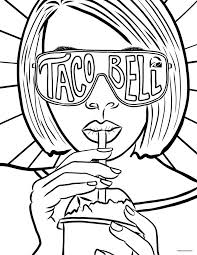 Taco coloring pages are a fun way for kids of all ages to develop creativity, focus, motor skills and color recognition. Taco Coloring Page Free Morethandio