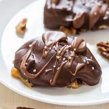The crispy and chewy texture can always bring heavenly enjoy the creaminess and sweetness with kraft caramel bits recipes which are so far the most demanding snacks at bakeries. Homemade Chocolate Turtles With Pecans Caramel Averie Cooks