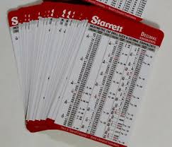 Details About 50 Pack Starrett Machinist Drill And Tap Pocket Cards Decimal Metric Charts