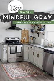 Anew gray is one shade darker. 15 Rooms With Mindful Gray By Sherwin Williams Kitchen Cabinets Makeover Craftivity Designs