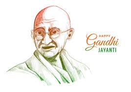 This video is a drawing tutorial video of mahatma gandhi. Free Vector Mahatma Gandhi For Gandhi Jayanti On White