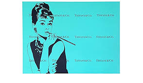 Maintains physical, electronic and procedural safeguards to protect tiffany & co. Amazon Com Breakfast At Tiffanys Painting Audrey Hepburn Over Tiffany Co Pattern Original Canvas Painting Handmade Canvas Painting Modern Art Handmade