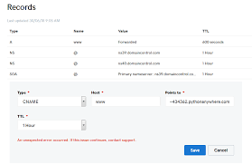 Adding Cname Gives An Unexpected Error Occured Godaddy Community