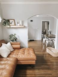 Leather Couch And Wood Floors Kid Proof Livingroominspiration Camelcouch Leathercouch Interiorinspir Home Turquoise Living Room Decor Living Room Designs