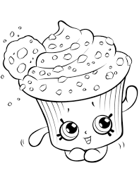 Creamy Cookie Cupcake Shopkin Coloring Page Shopkin Coloring Pages Shopkins Colouring Pages Cupcake Coloring Pages