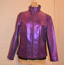 Vintage 90 S Metallic Purple Leather Wilson S Maxima Etsy Jackets For Women Punk Jackets Purple Leather