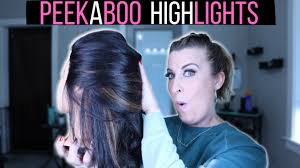 You can expect the bleached strands to then be wrapped in foil to limit the impact only to the strands meant to be dyed. Peekaboo Highlights Tutorial Achieve Peek A Boo Highlights At Home Youtube