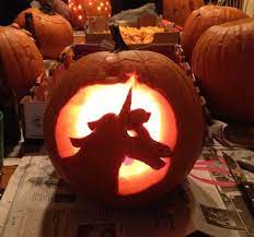 Then bake at 400 degrees f for around 10 minutes. Halloween Unicorn Jack O Lantern Unicorn Halloween Pumpkin Carving Cat Pumpkin Carving