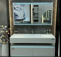 Conjunto de lavabo de piedra de mármol sinterizado natural ...