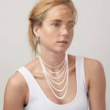 Sólido 14K oro dos tonos collar, collar de cadena de oro para hombre