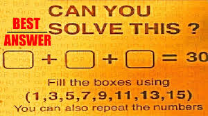 1.3 puzzle time answers › 1.3 puzzle time answer key › 4.3 puzzle time worksheet answers 1.2 puzzle time james monroe 1.3 start thinking you can model this situation with the. Fill The Boxes Using 1 3 5 7 9 11 13 15 Gaurav Agarwal S Ias Exam Question Youtube
