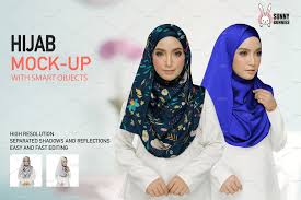 Satin Hijab Mockup Set Hijab Mockup Psd