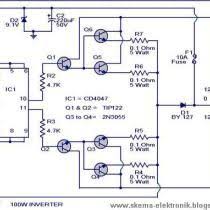 Power Inverter 100w 12v Dc To 220v Ac Power Amplifiers Power Inverters Circuit Design