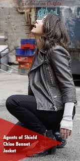 Agents Of S H I E L D Chloe Bennet Skye Quilted Leather Jacket Celebrities Leather Jacket Stylish Leather Jacket Celebrity Jackets