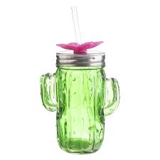 A simple diy for the garden challenged. Hometrends Cactus Glass Mason Jar With Straw Walmart Canada