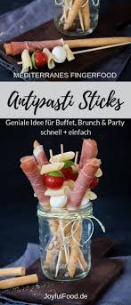 Antipasti Sticks Mediterranes Fingerfood Rezept Fingerfood Fingerfood Rezepte Und Partyrezepte Fingerfood