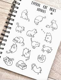 Cat Doodles For Bullet Journal Cat Doodle Doodle Art Journals Sketch Book